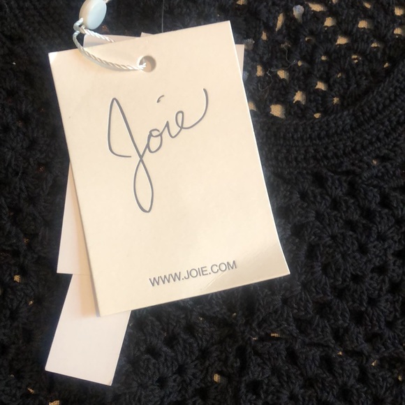 JOIE BLACK CROCHET SWEATER - Picture 7 of 8